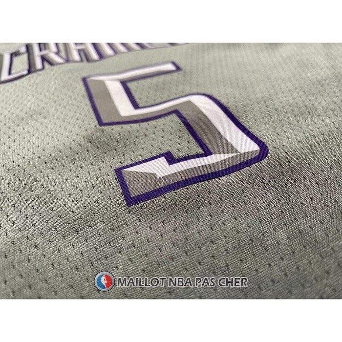 Maillot Enfant Sacramento Kings De'aaron Fox NO 5 Ville 2022-23 Gris